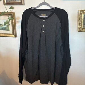 Men's Black Long Sleeve Crew